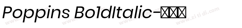 Poppins Bo1dItalic字体转换